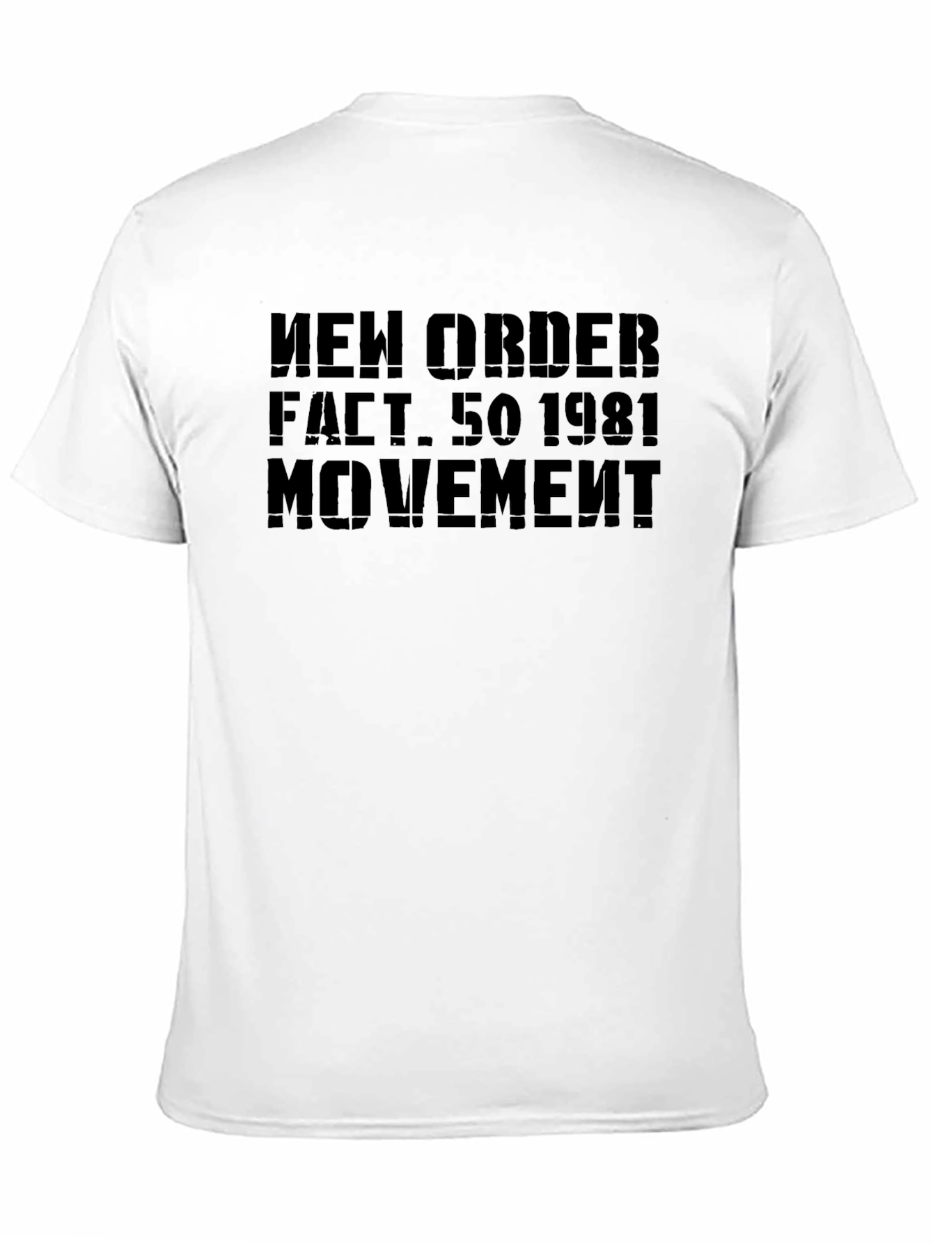 New Order Fact. 50 1981 Movement Black T-Shirt