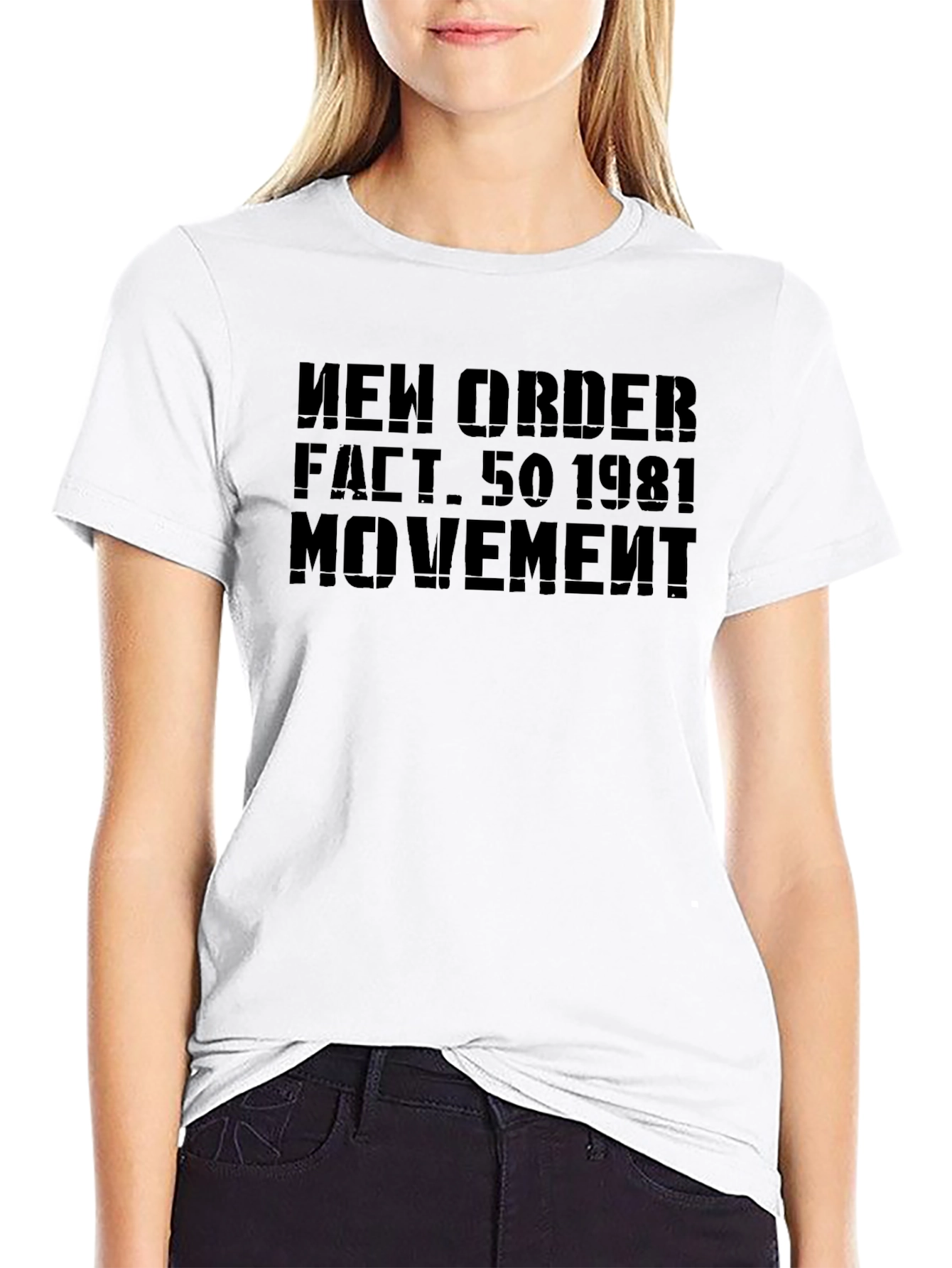 New Order Fact. 50 1981 Movement Black T-Shirt