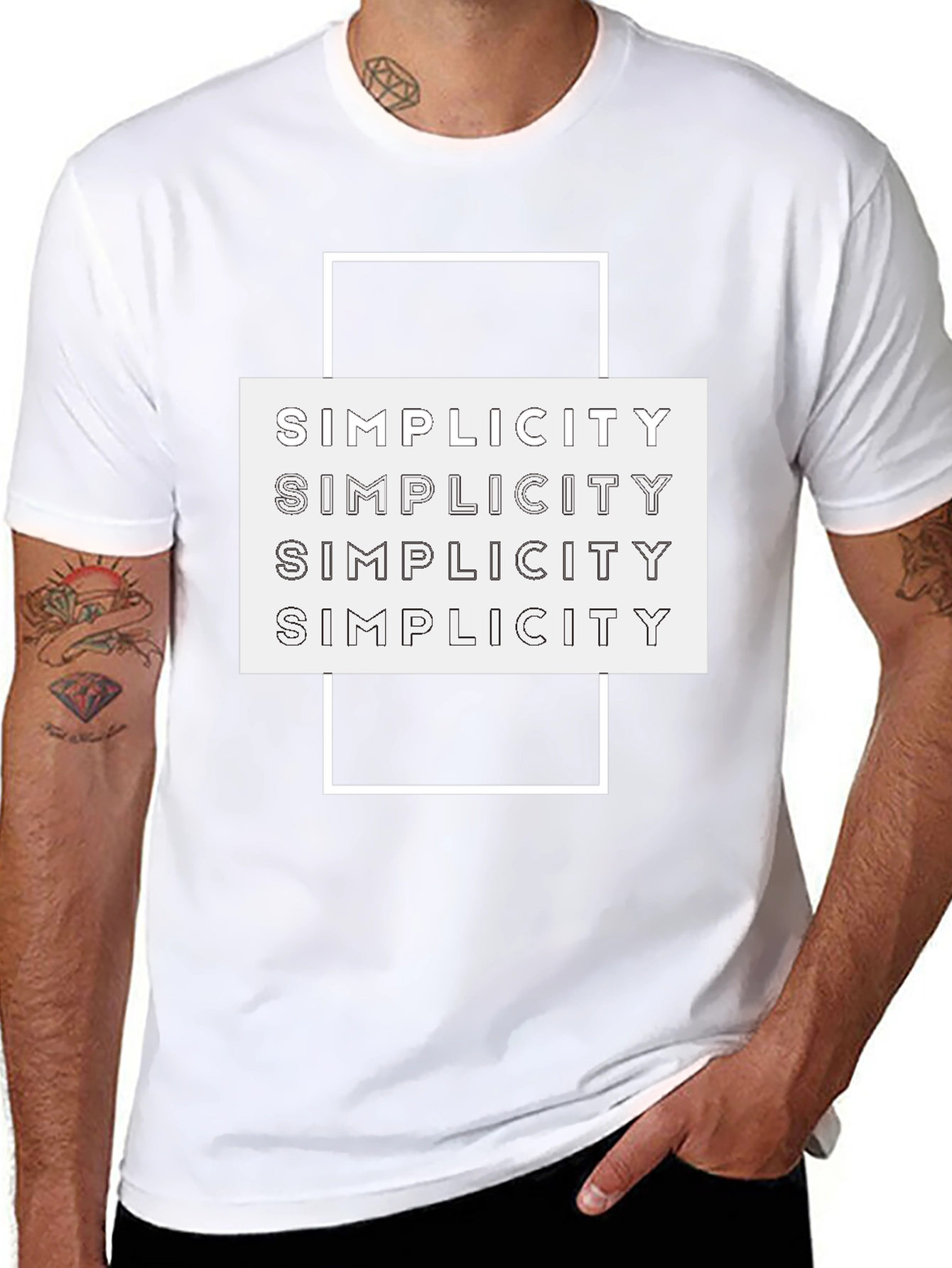 Simplicity Graphic Tee - Modern Minimalist Design