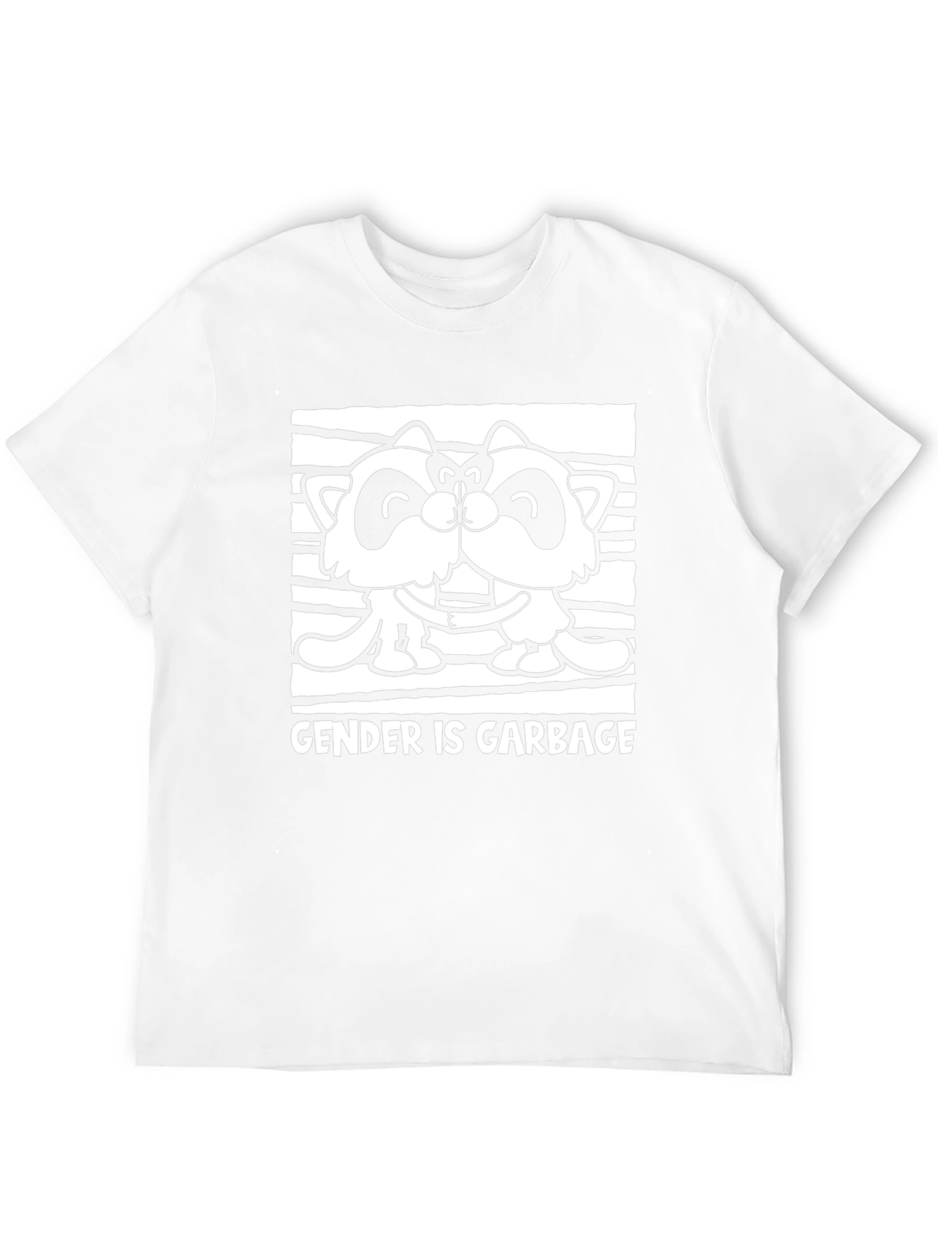 Gender is Garbage Raccoon Kissing Graphic Tee