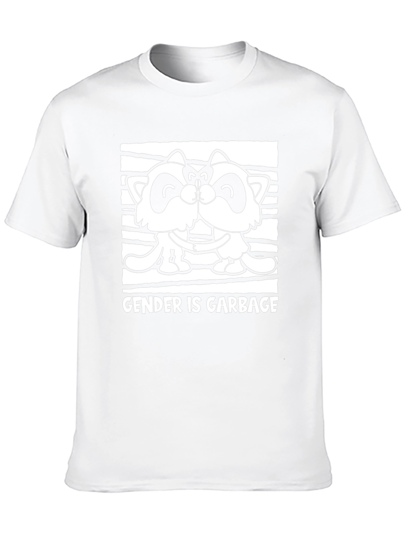 Gender is Garbage Raccoon Kissing Graphic Tee