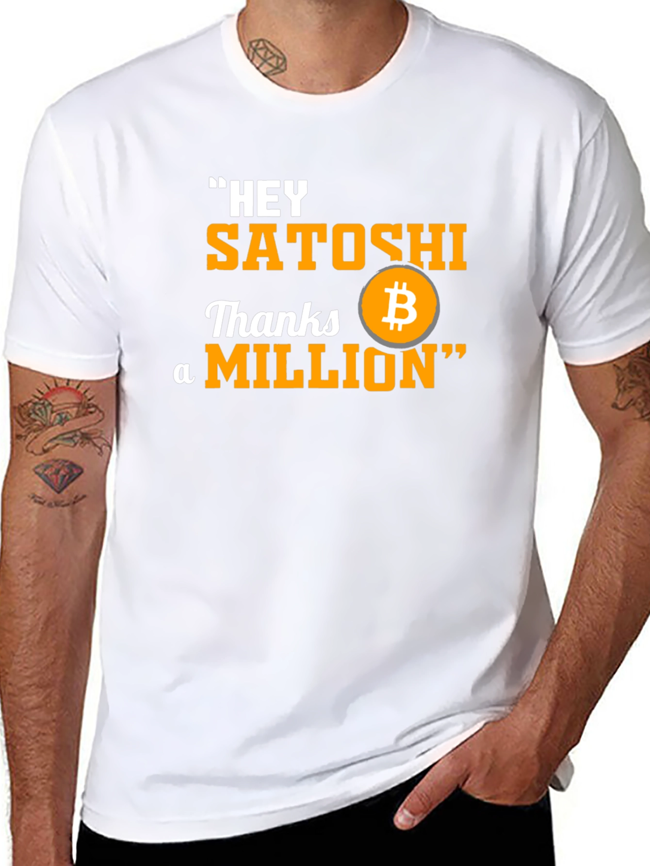 Bitcoin Hey Satoshi Graphic T-Shirt