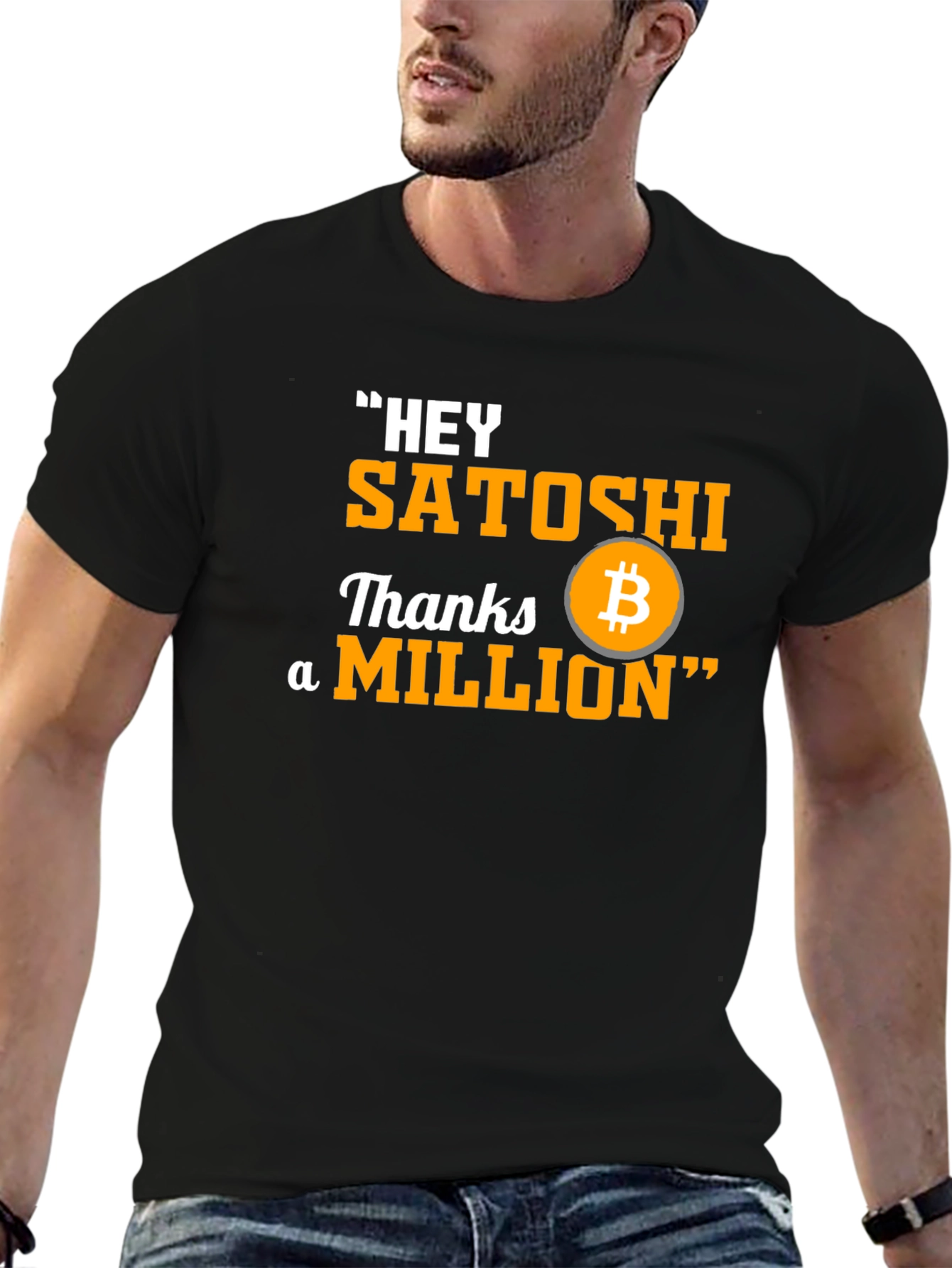 Bitcoin Hey Satoshi Graphic T-Shirt