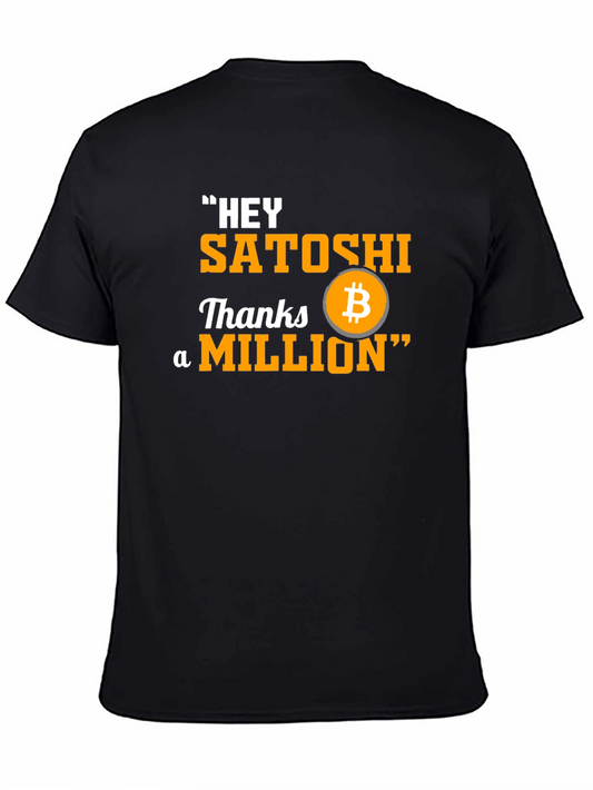 Bitcoin Hey Satoshi Graphic T-Shirt