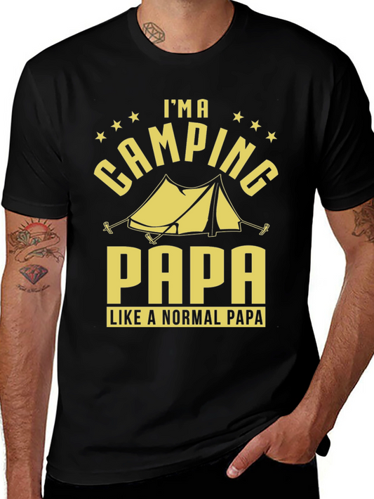 Camping Papa T-Shirt - Outdoor Adventure Apparel