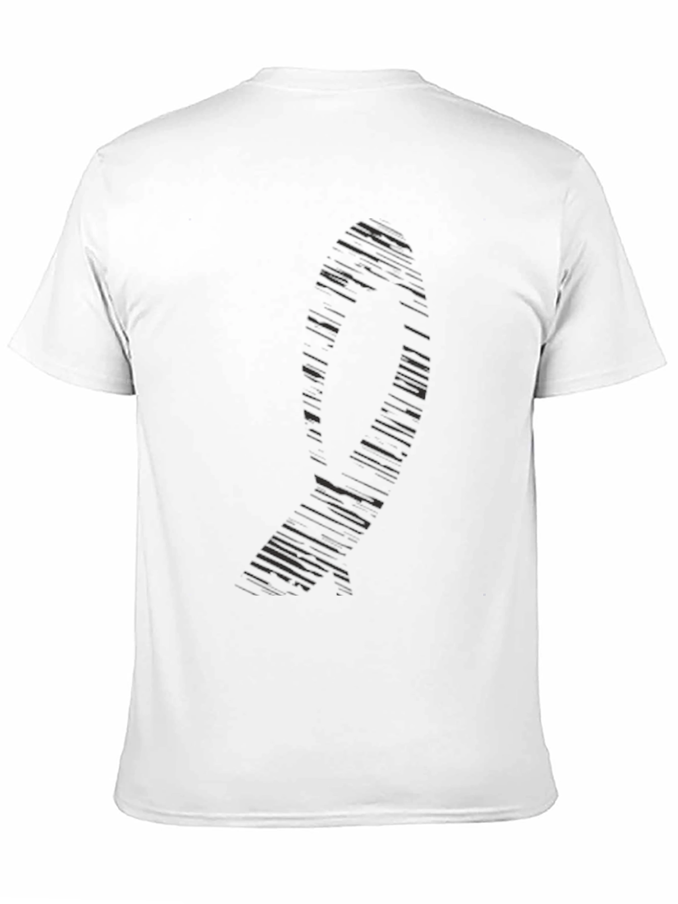 Mens Black Graphic Tee - Modern Abstract Design