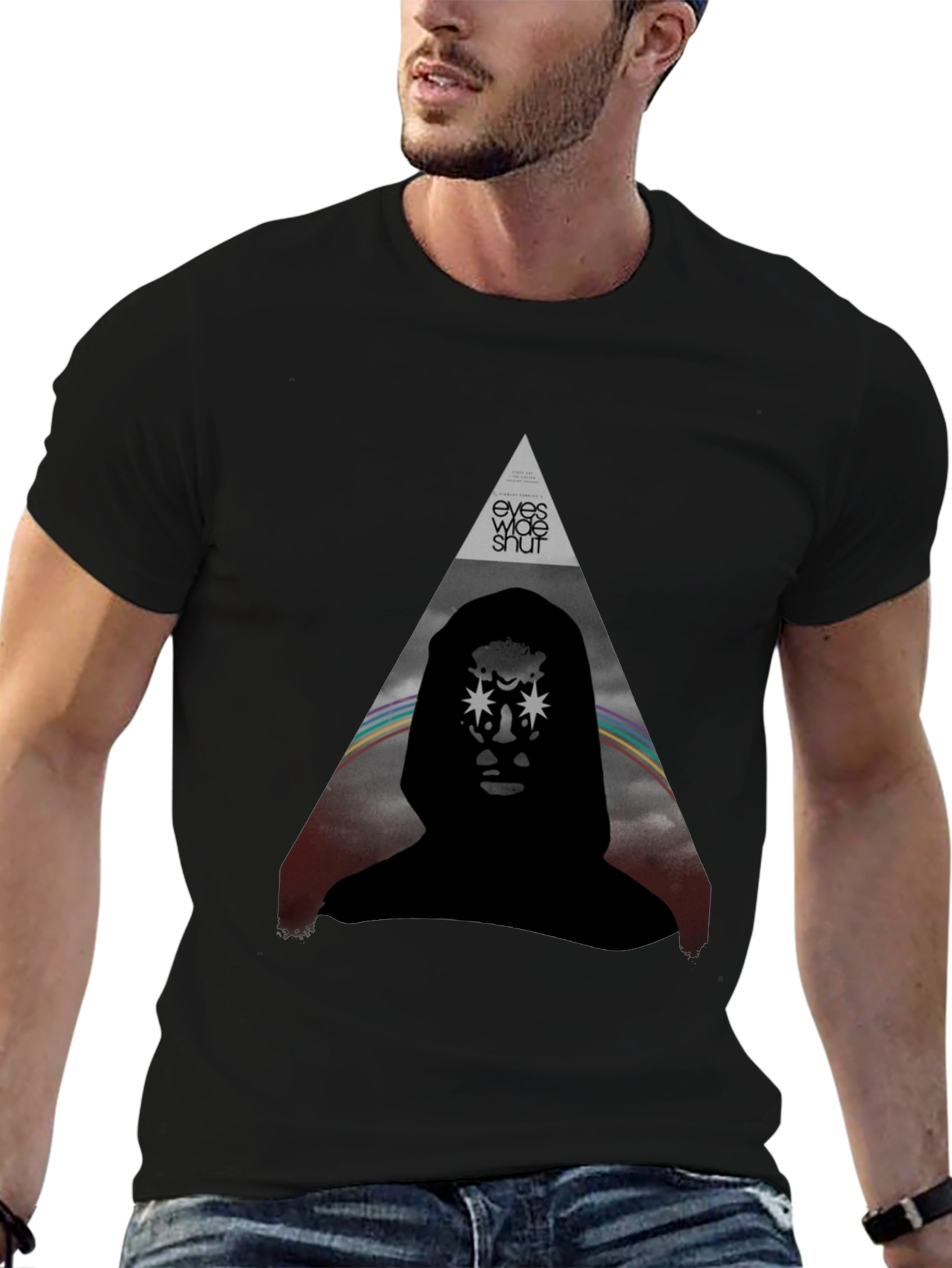 Eyes Wide Shut Graphic Tee - Stylish Black T-Shirt