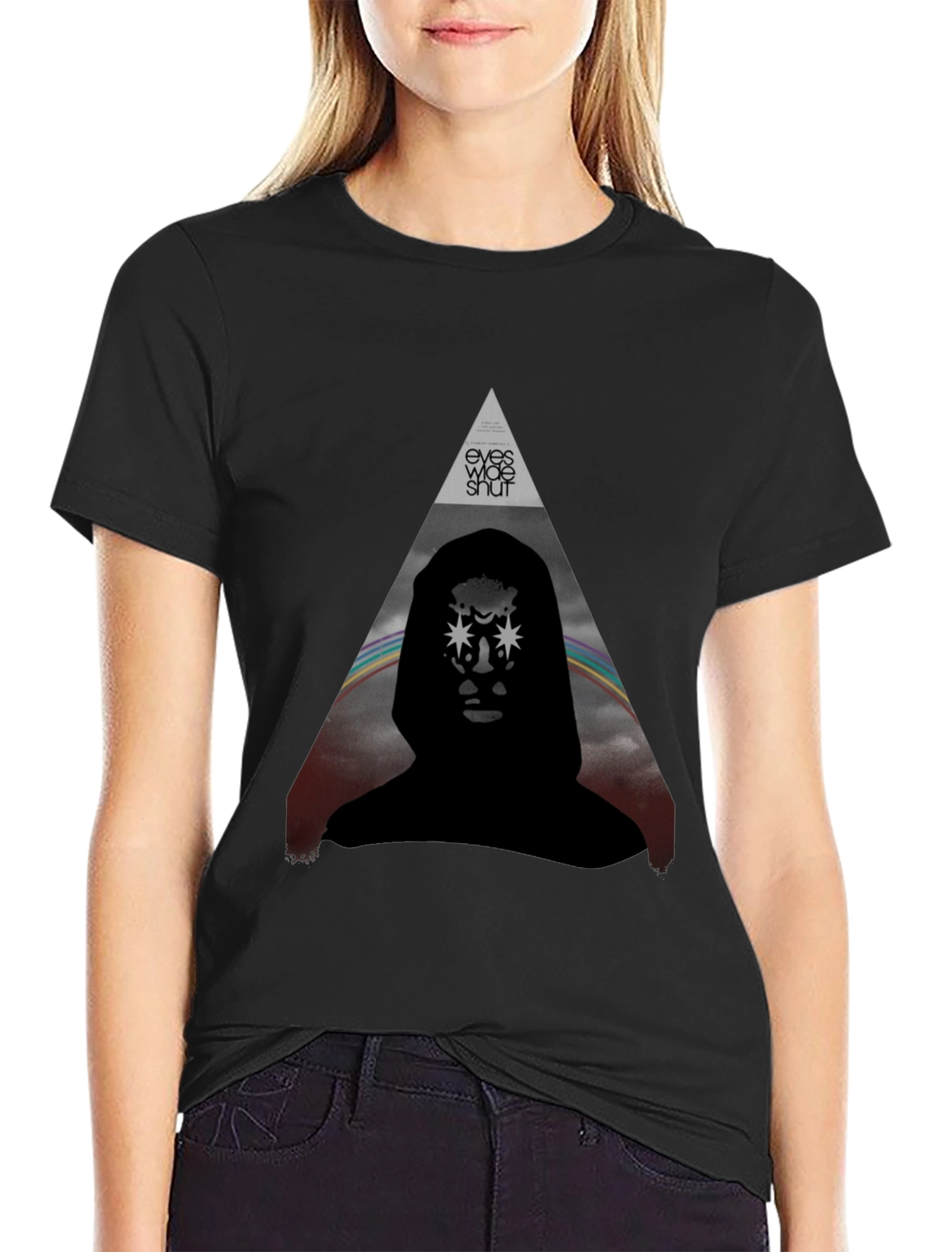 Eyes Wide Shut Graphic Tee - Stylish Black T-Shirt