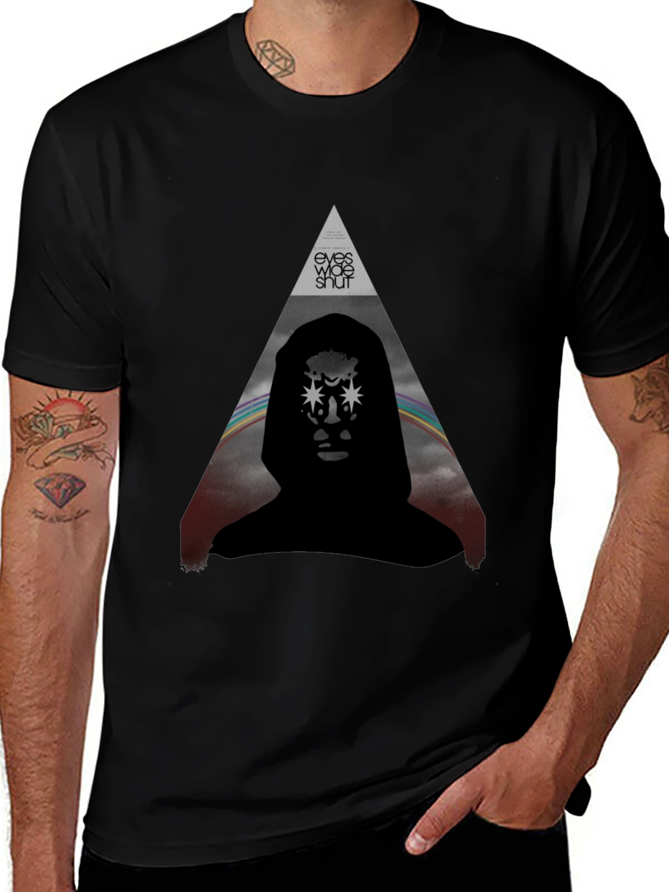 Eyes Wide Shut Graphic Tee - Stylish Black T-Shirt