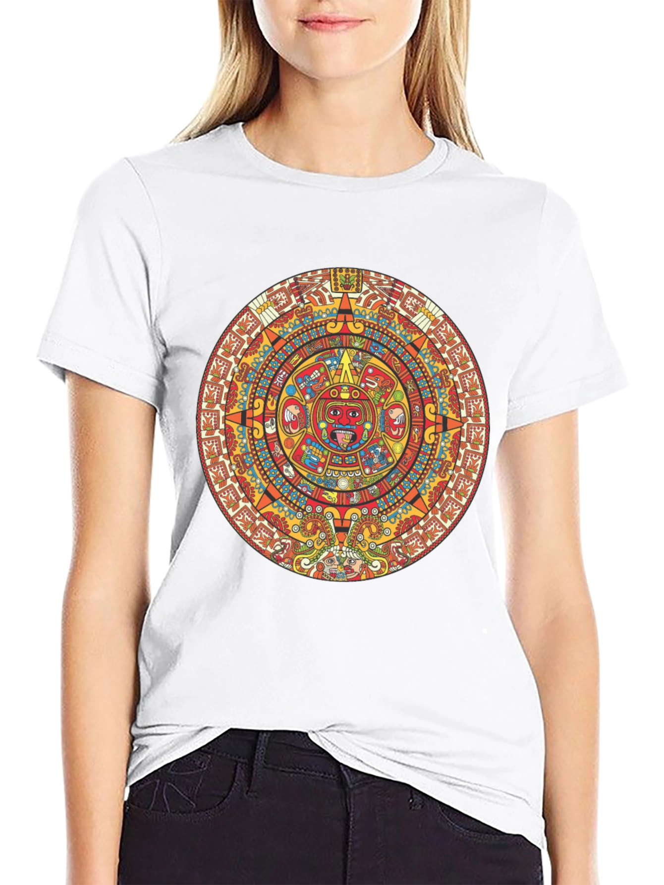 Aztec Calendar Graphic T-Shirt