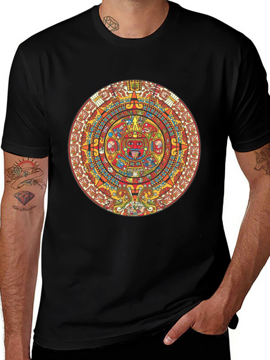 Aztec Calendar Graphic T-Shirt