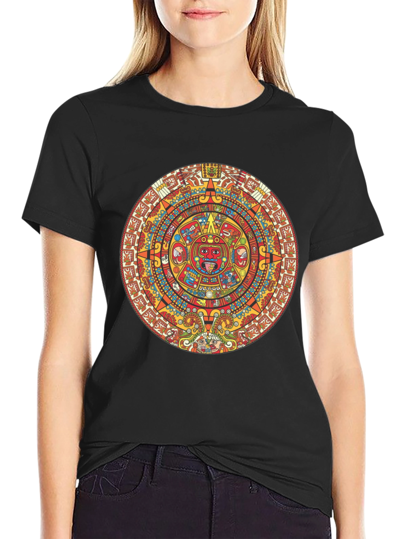 Aztec Calendar Graphic T-Shirt