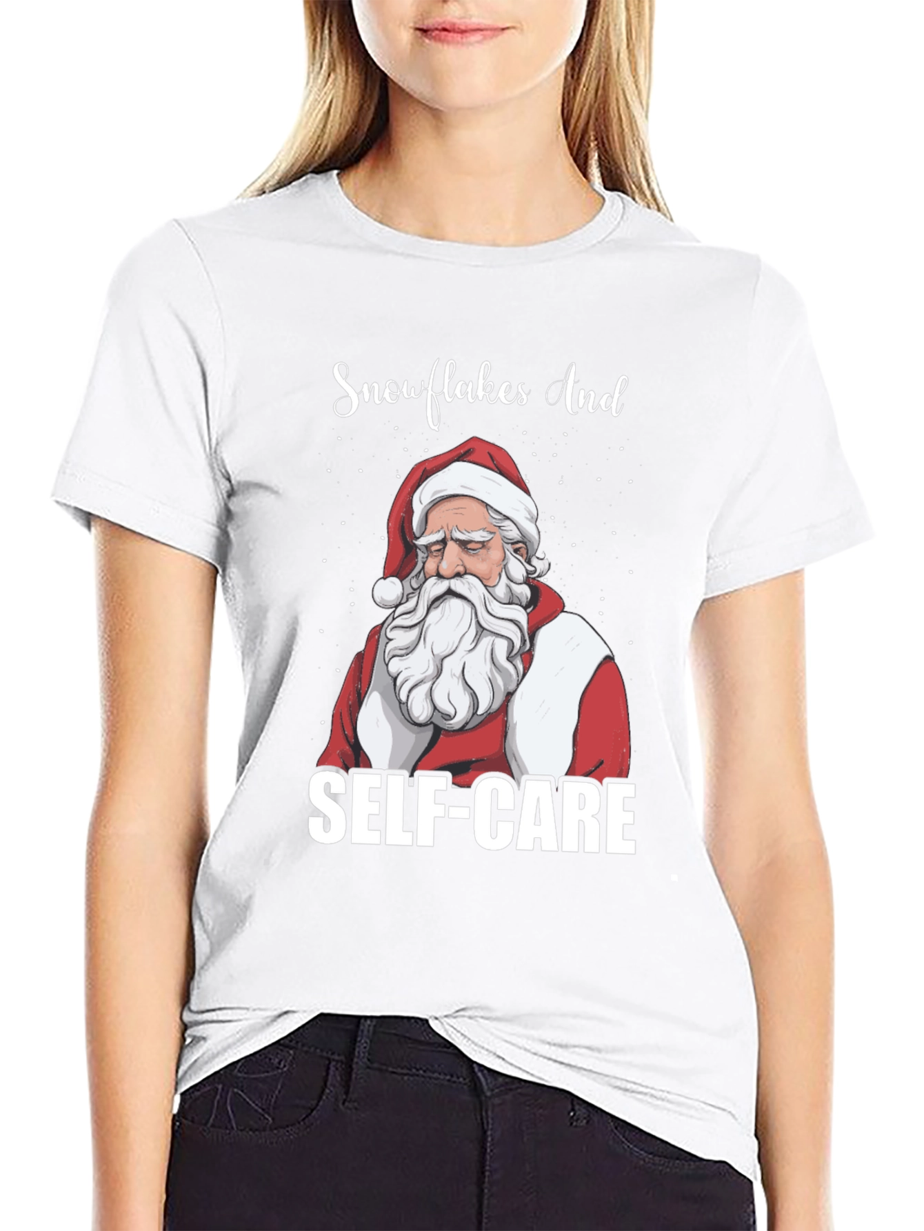Santa Self-Care T-Shirt - Holiday Relaxation