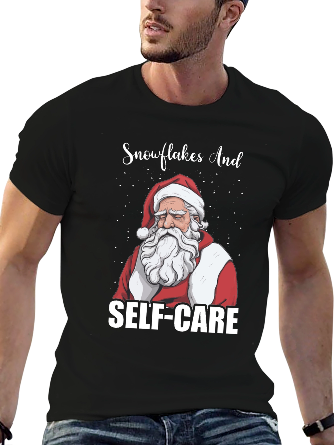 Santa Self-Care T-Shirt - Holiday Relaxation