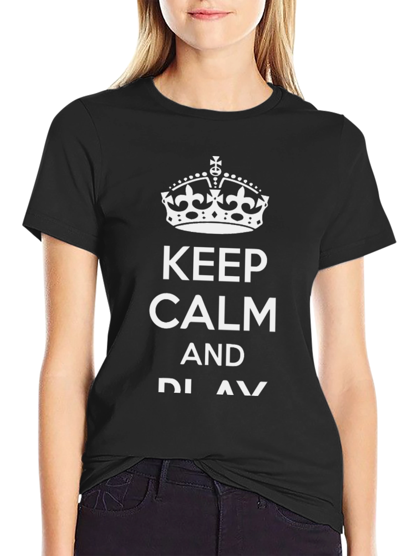 Keep Calm and Play T-Shirt - Black Graphic Tee