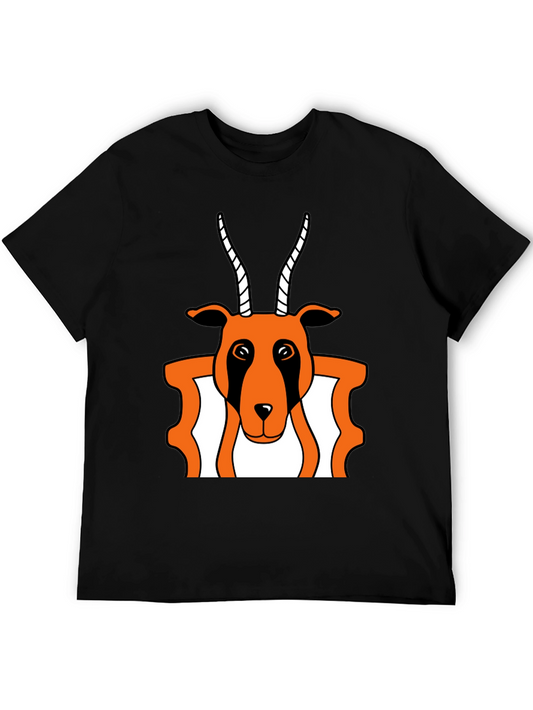 Gazelle Graphic Tee - Black Cotton T-Shirt