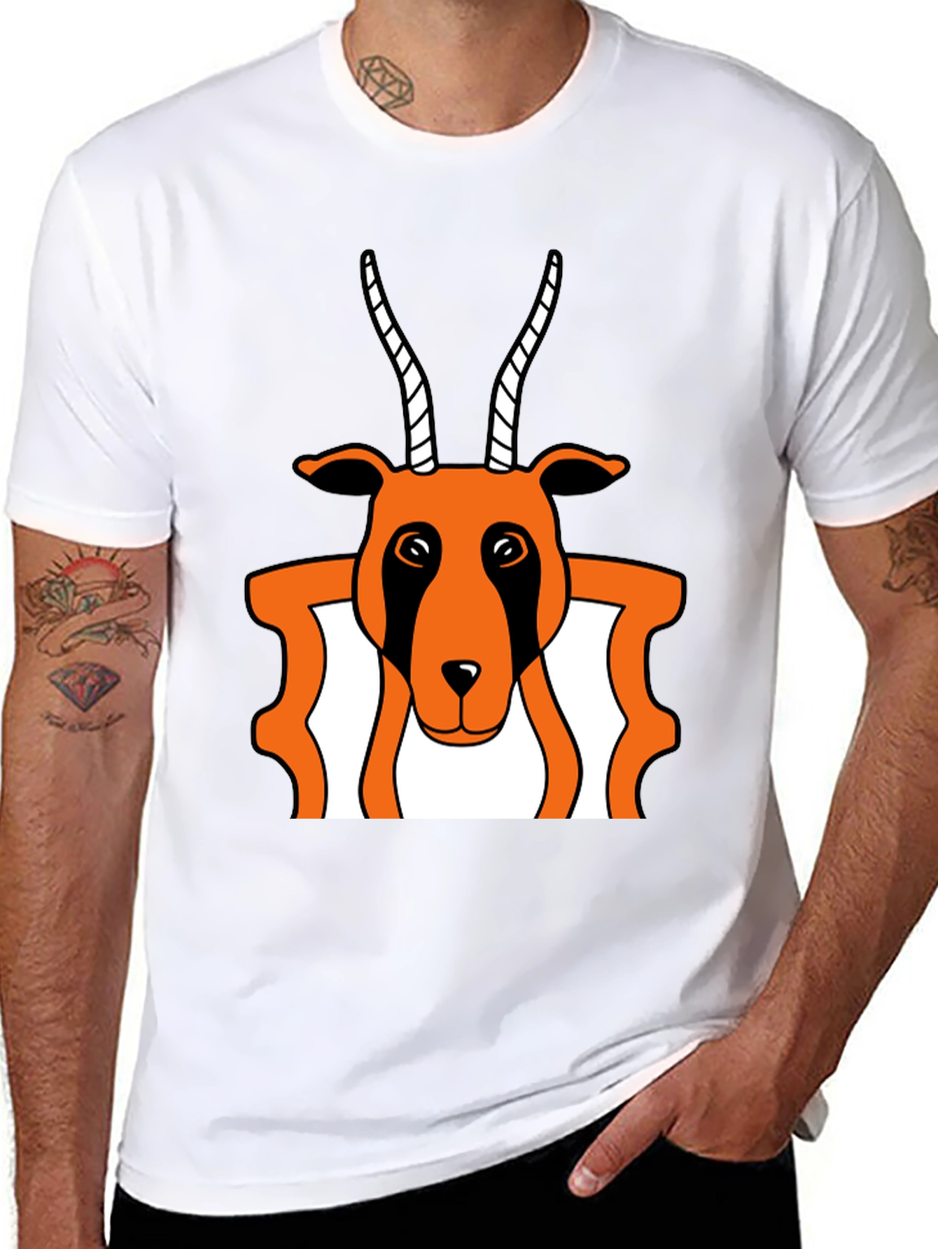 Gazelle Graphic Tee - Black Cotton T-Shirt