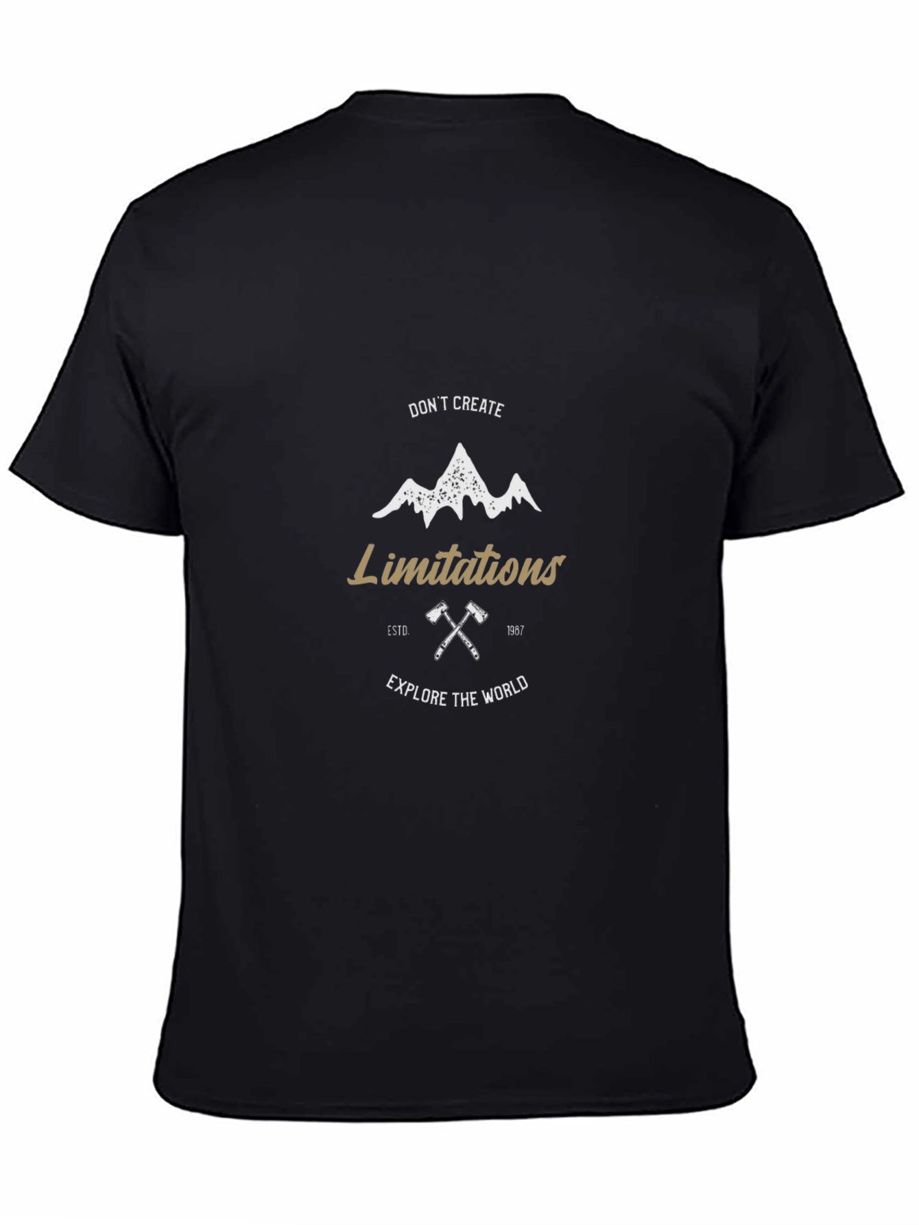 Explore the World Graphic Tee - Black