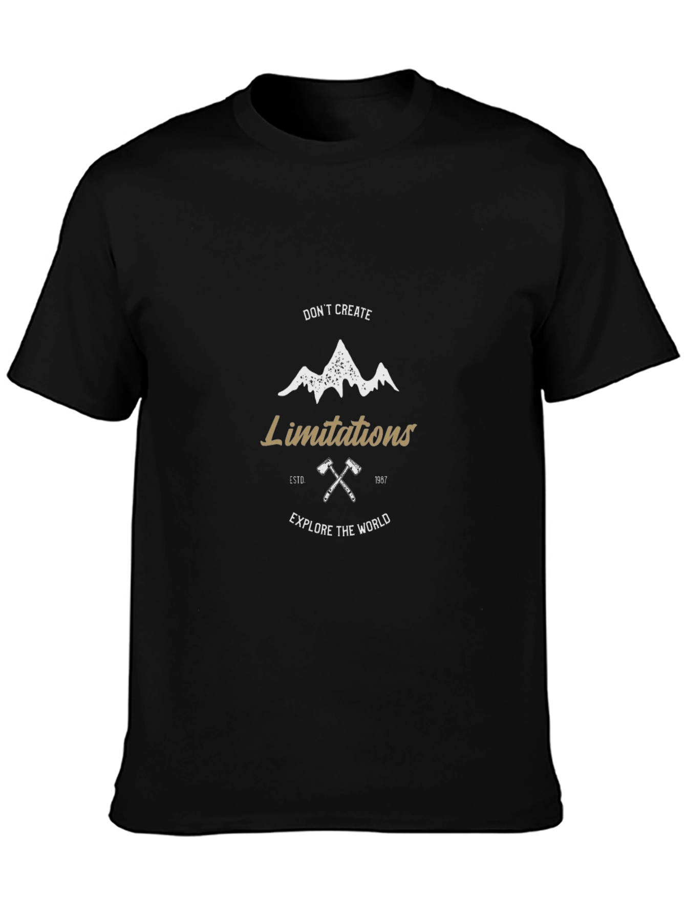 Explore the World Graphic Tee - Black