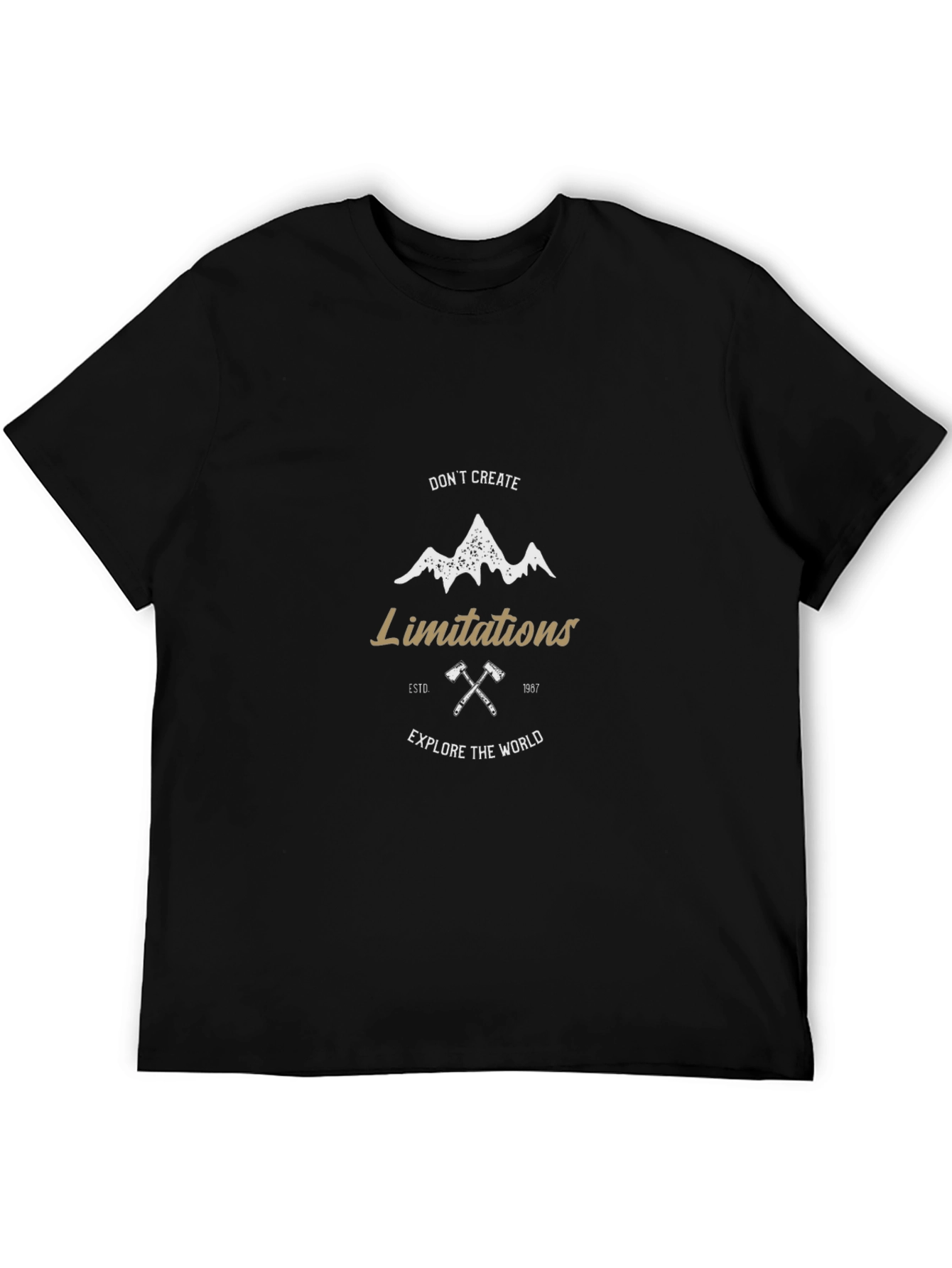 Explore the World Graphic Tee - Black