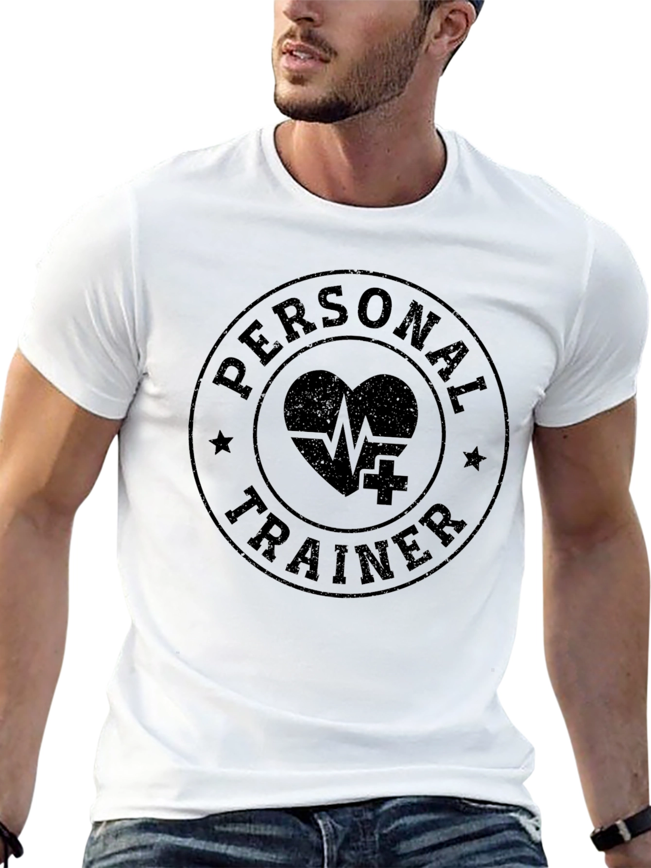 Personal Trainer T-Shirt - Fitness Heart Design