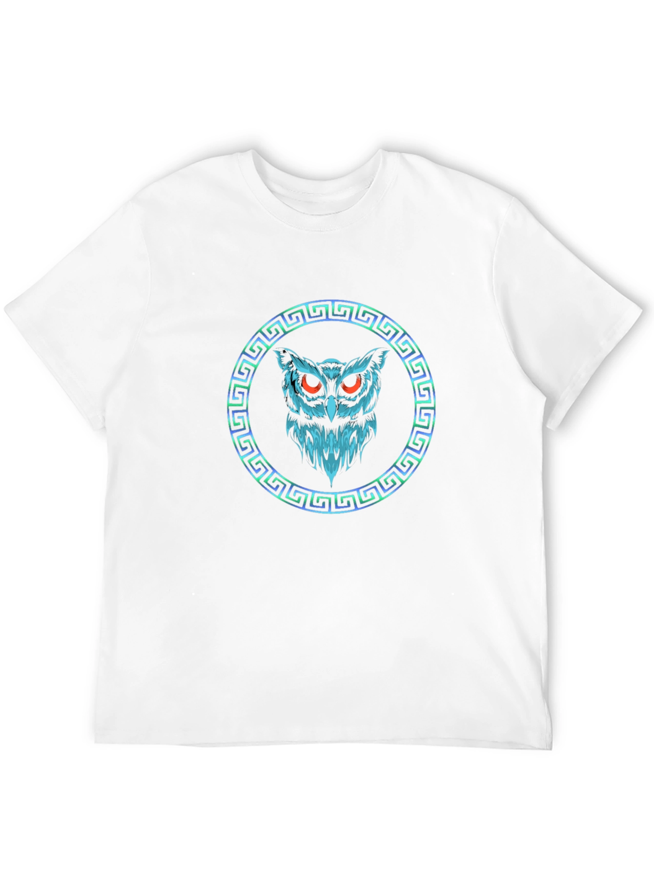 Mens Black Owl Graphic Tee