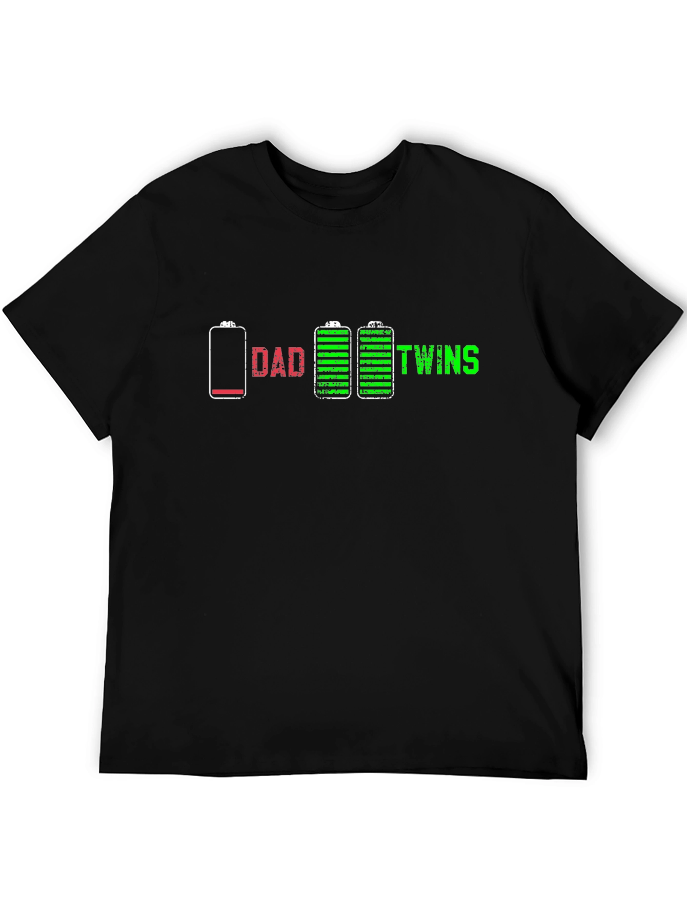 Dad of Twins Low Battery Graphic Tee