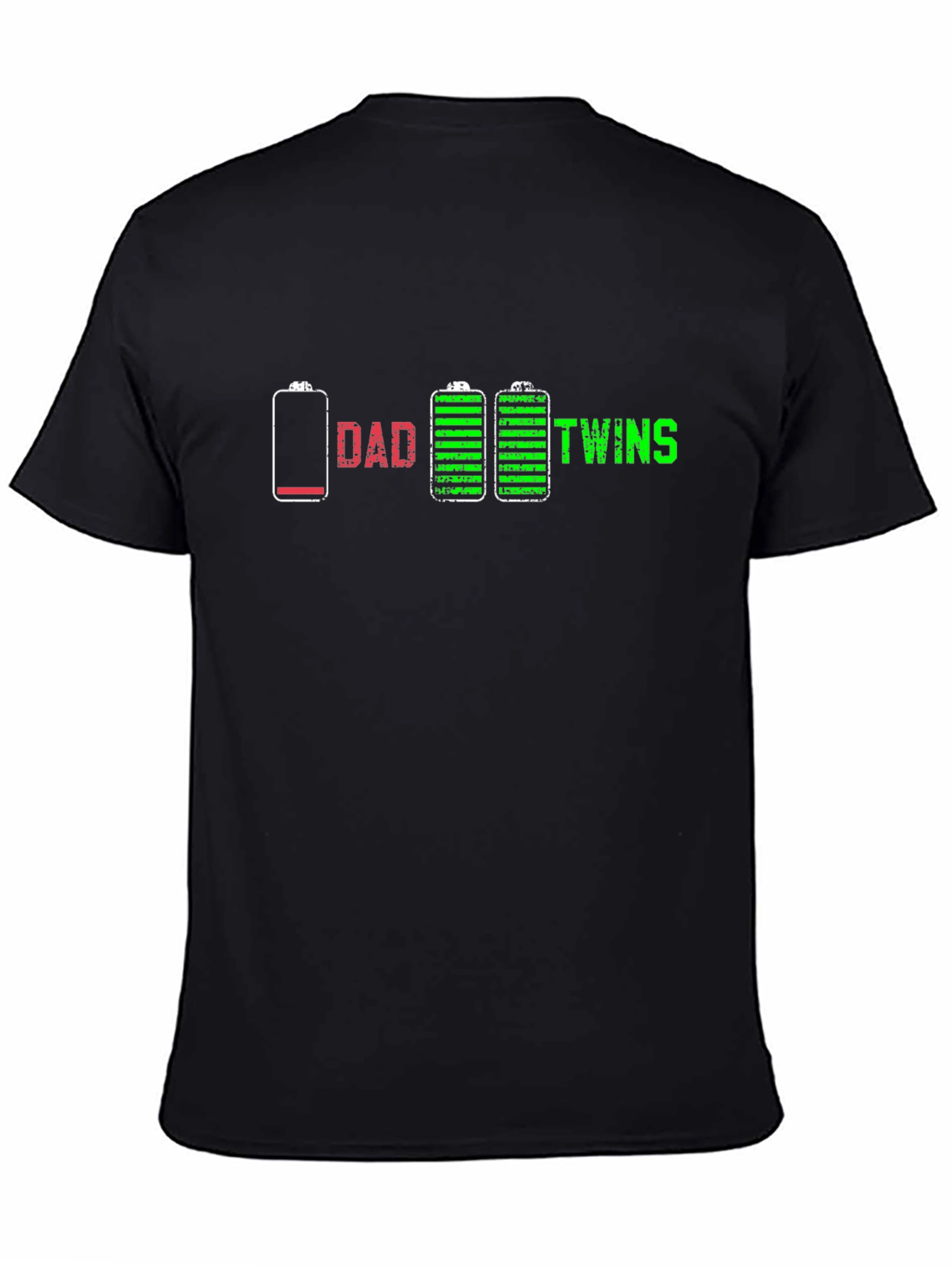 Dad of Twins Low Battery Graphic Tee