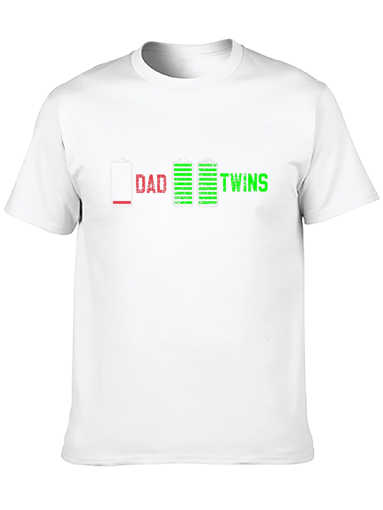 Dad of Twins Low Battery Graphic Tee