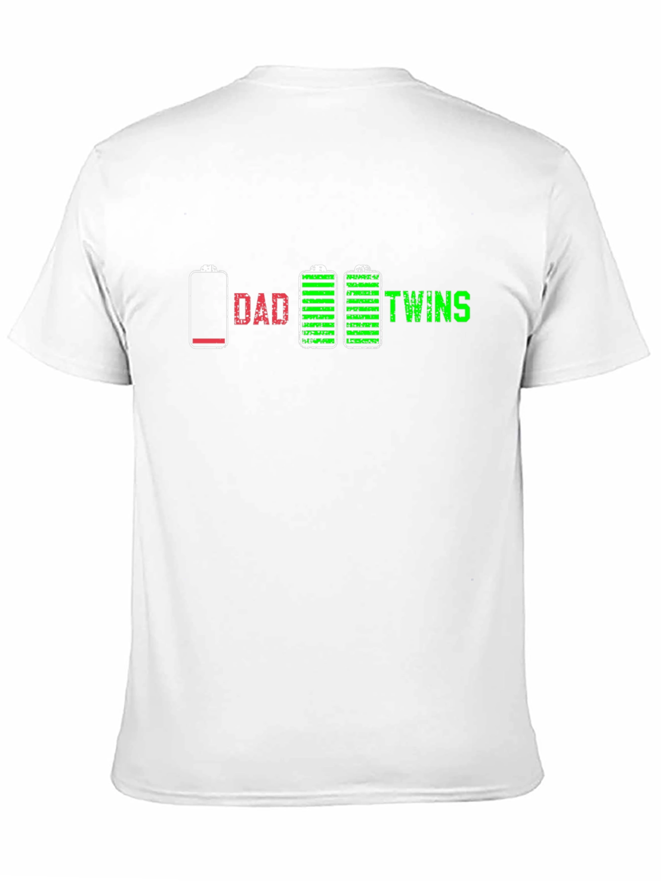Dad of Twins Low Battery Graphic Tee
