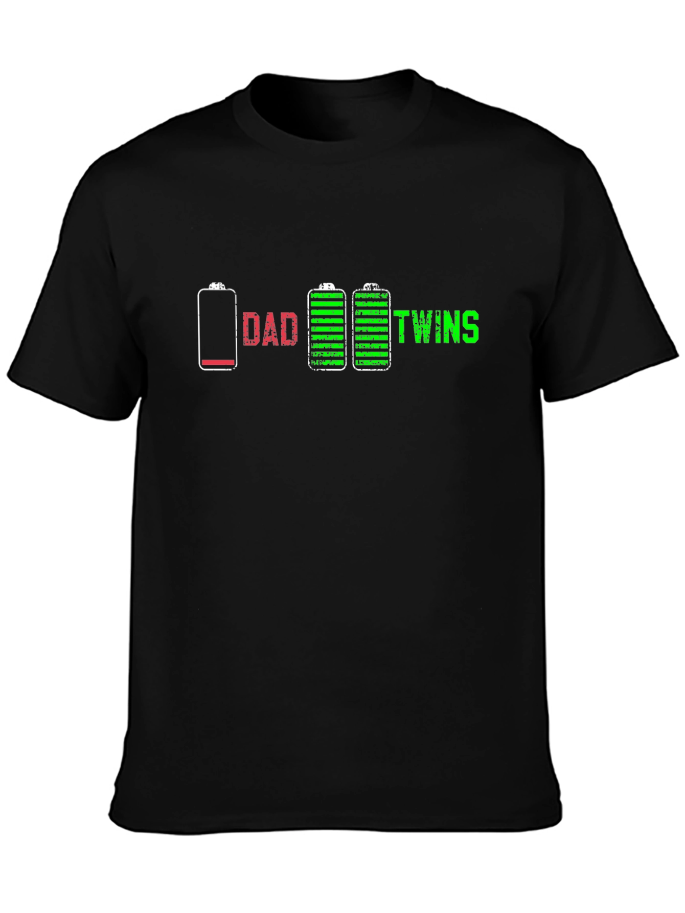 Dad of Twins Low Battery Graphic Tee
