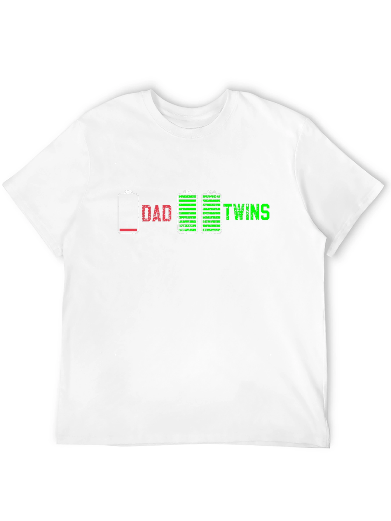 Dad of Twins Low Battery Graphic Tee