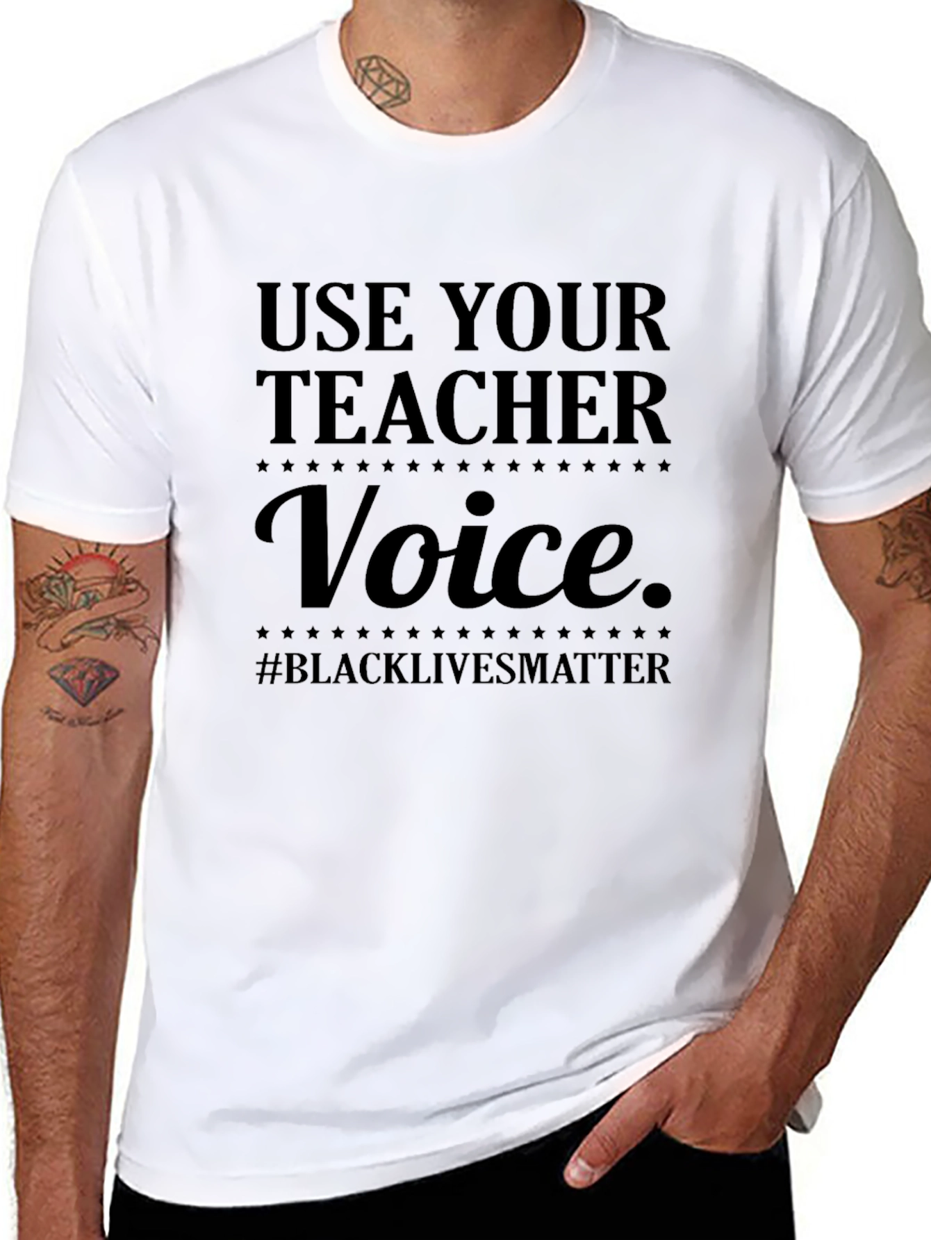 Use Your Teacher Voice Black Lives Matter T-Shirt