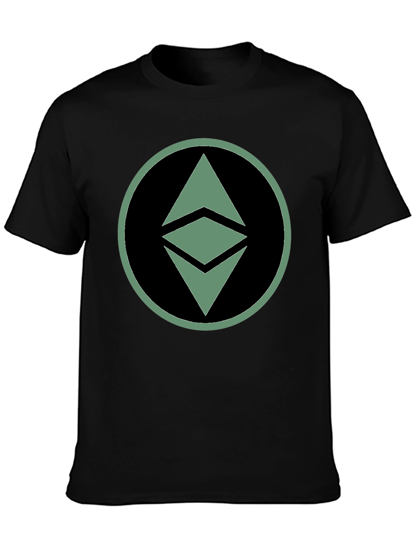 Ethereum Crypto Logo Graphic T-Shirt - Black