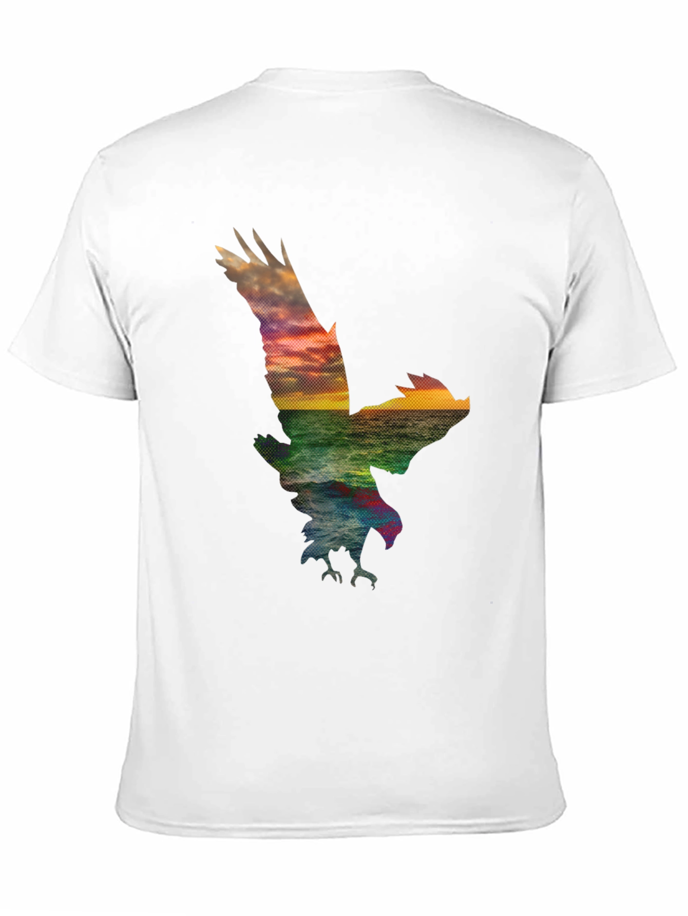 Eagle Sunset Graphic Tee - Black Cotton Blend