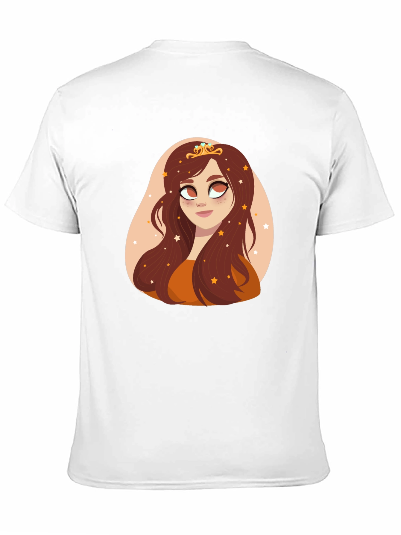 Cartoon Princess Graphic Black T-Shirt