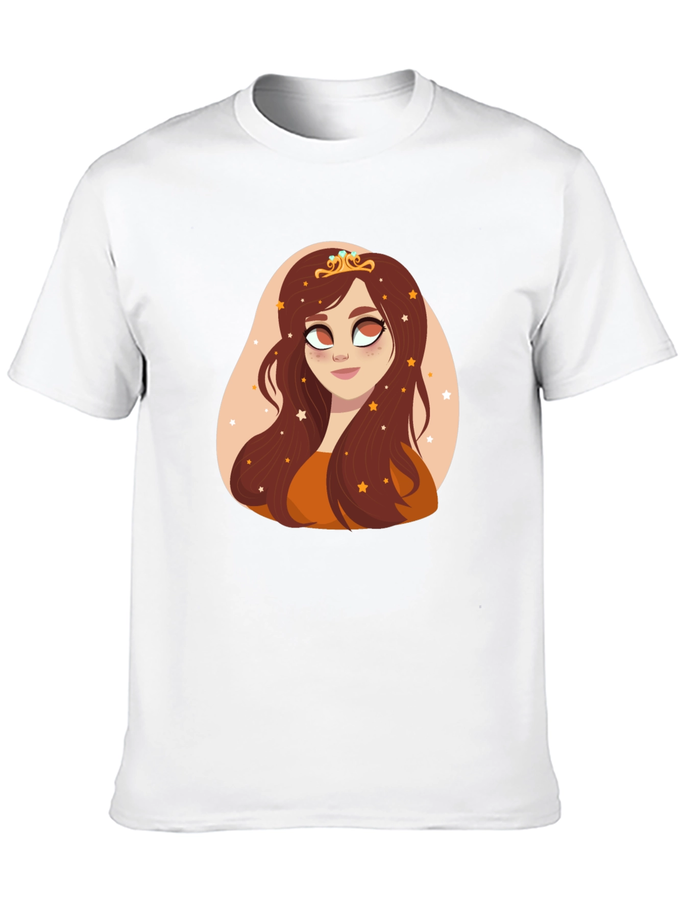 Cartoon Princess Graphic Black T-Shirt