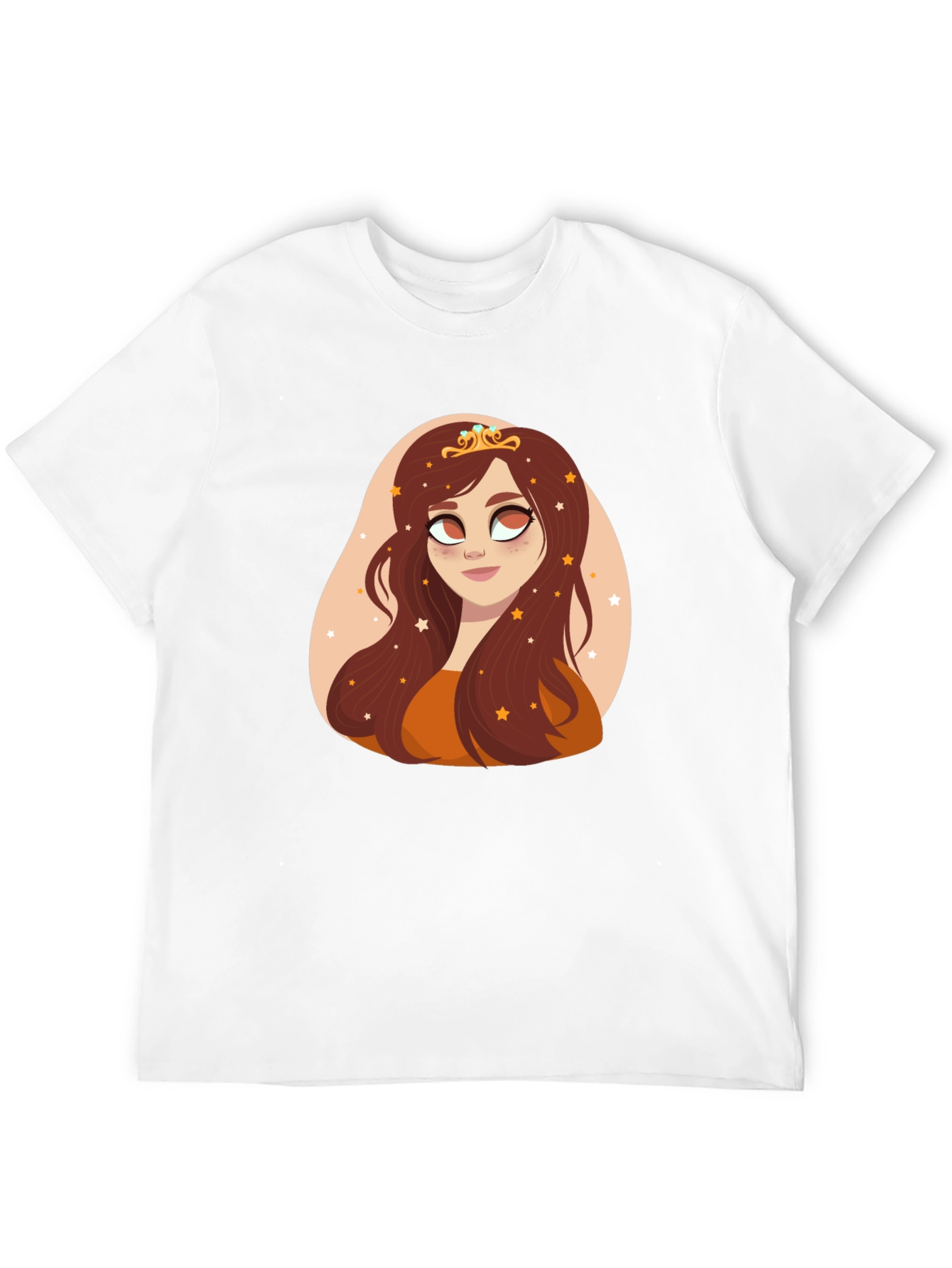 Cartoon Princess Graphic Black T-Shirt