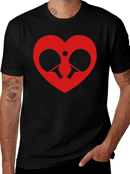 Ping Pong Heart T-Shirt - Love Table Tennis!