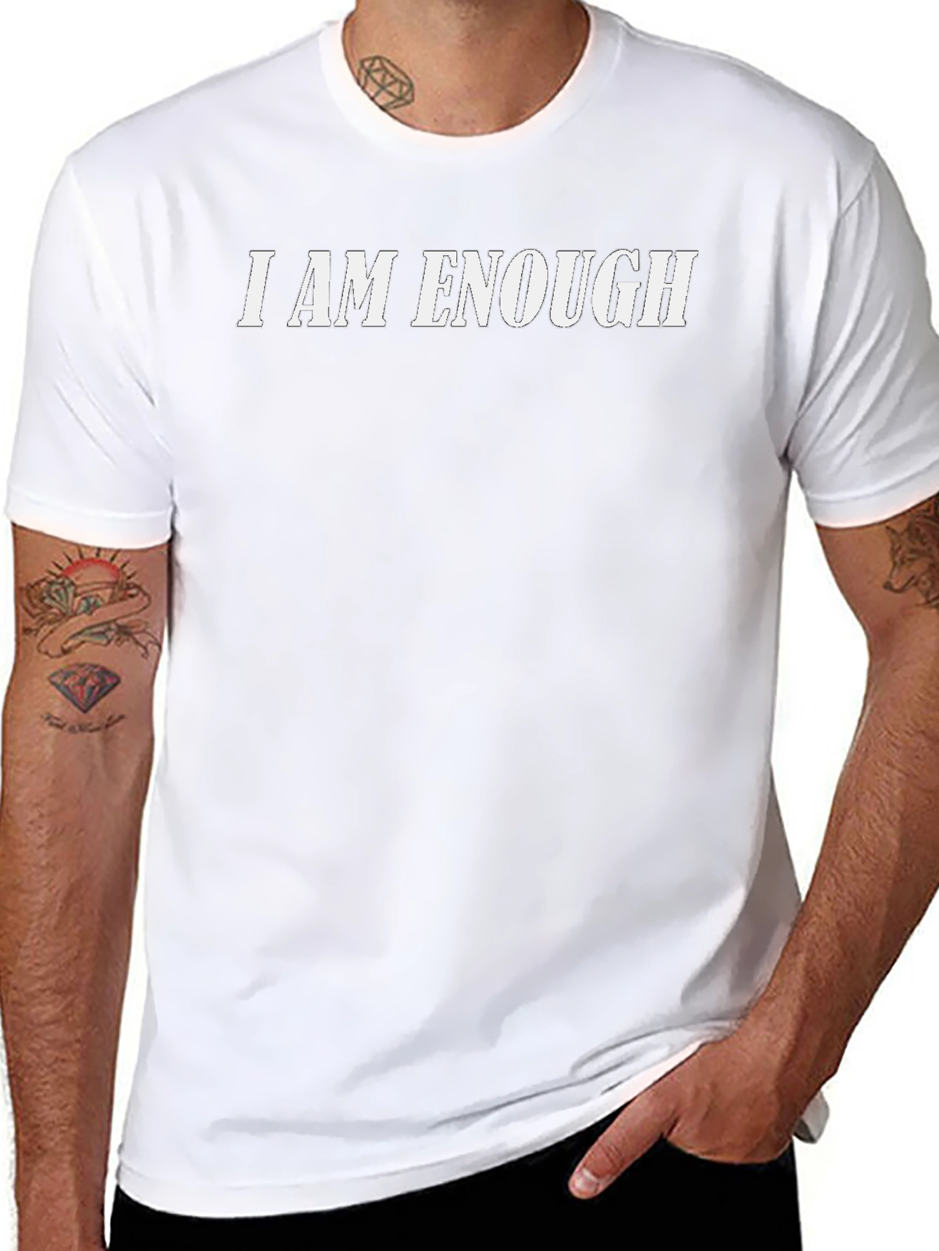 I Am Enough Graphic Tee - Black Unisex T-Shirt