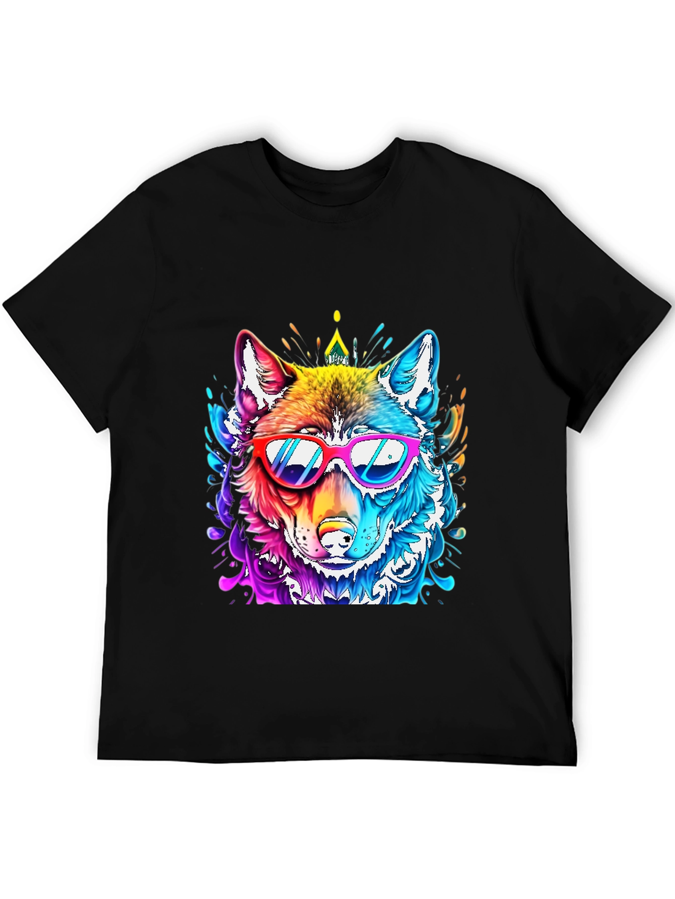 Cool Colorful Wolf T-Shirt