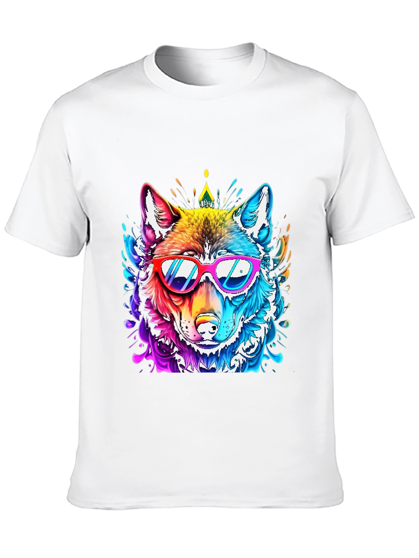 Cool Colorful Wolf T-Shirt