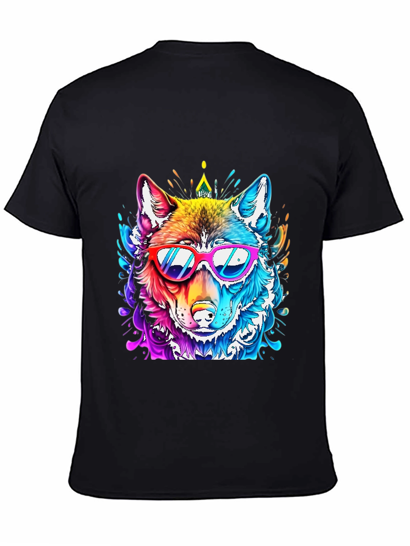 Cool Colorful Wolf T-Shirt