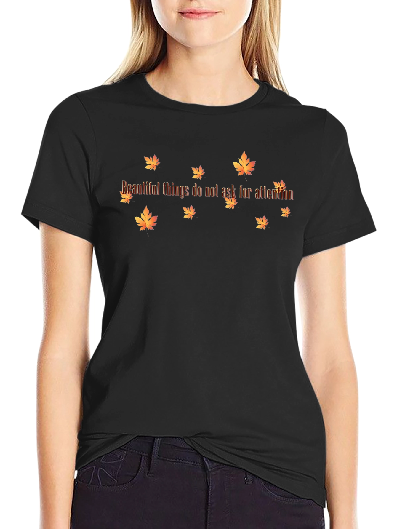 Fall Leaves Graphic T-Shirt: Beautiful Attention