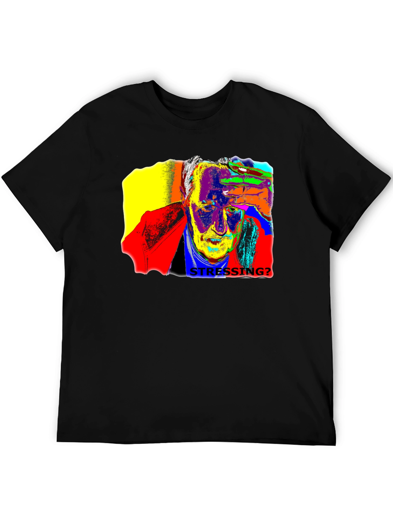Stressing? Graphic Print Black T-Shirt