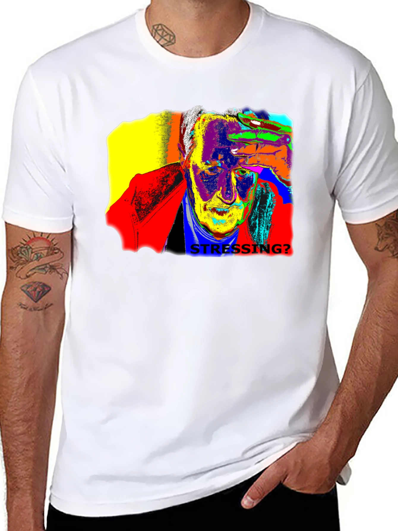 Stressing? Graphic Print Black T-Shirt