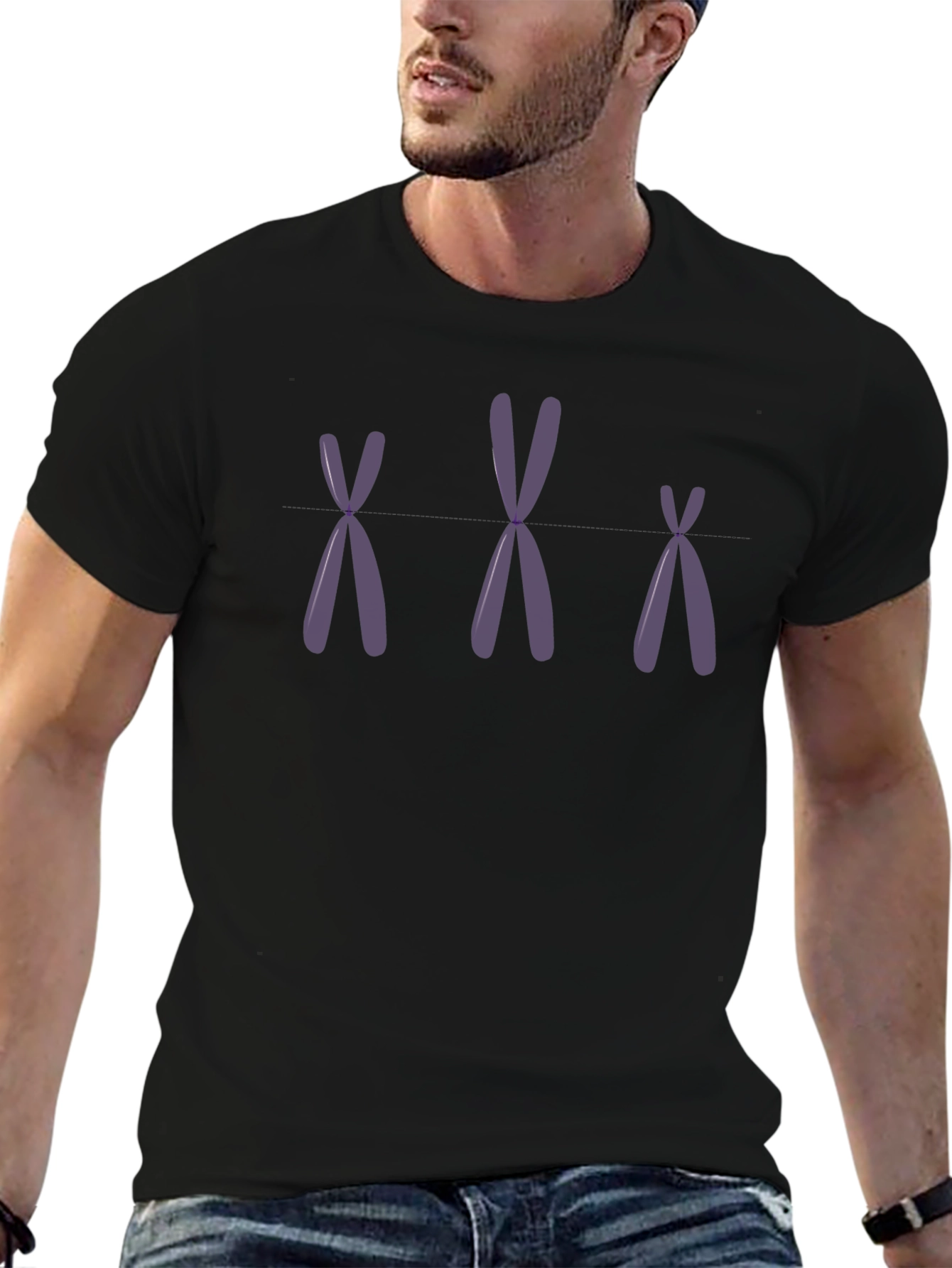 Triple Chromosome Black T-Shirt
