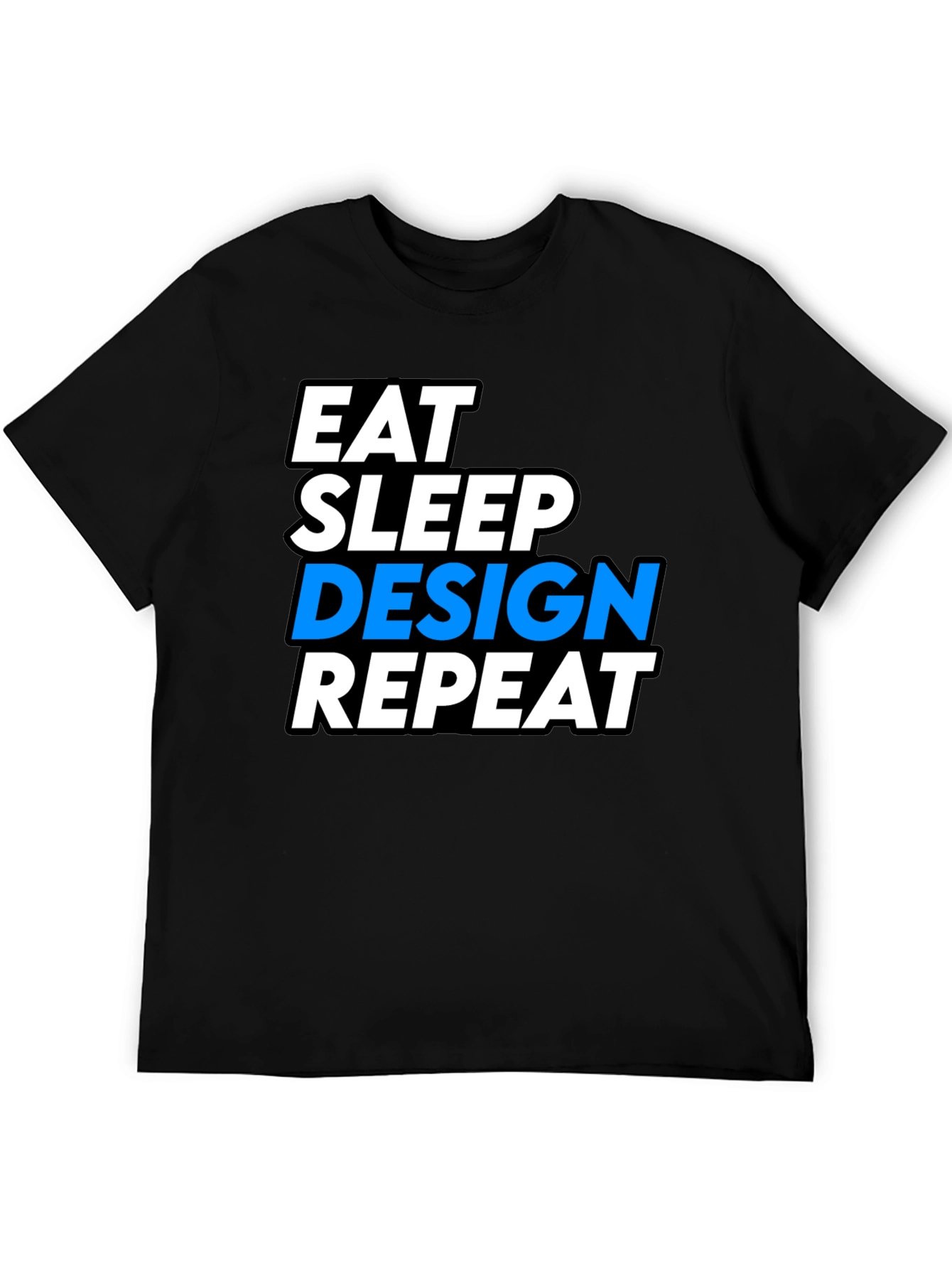 Eat Sleep Design Repeat Black Graphic Tee