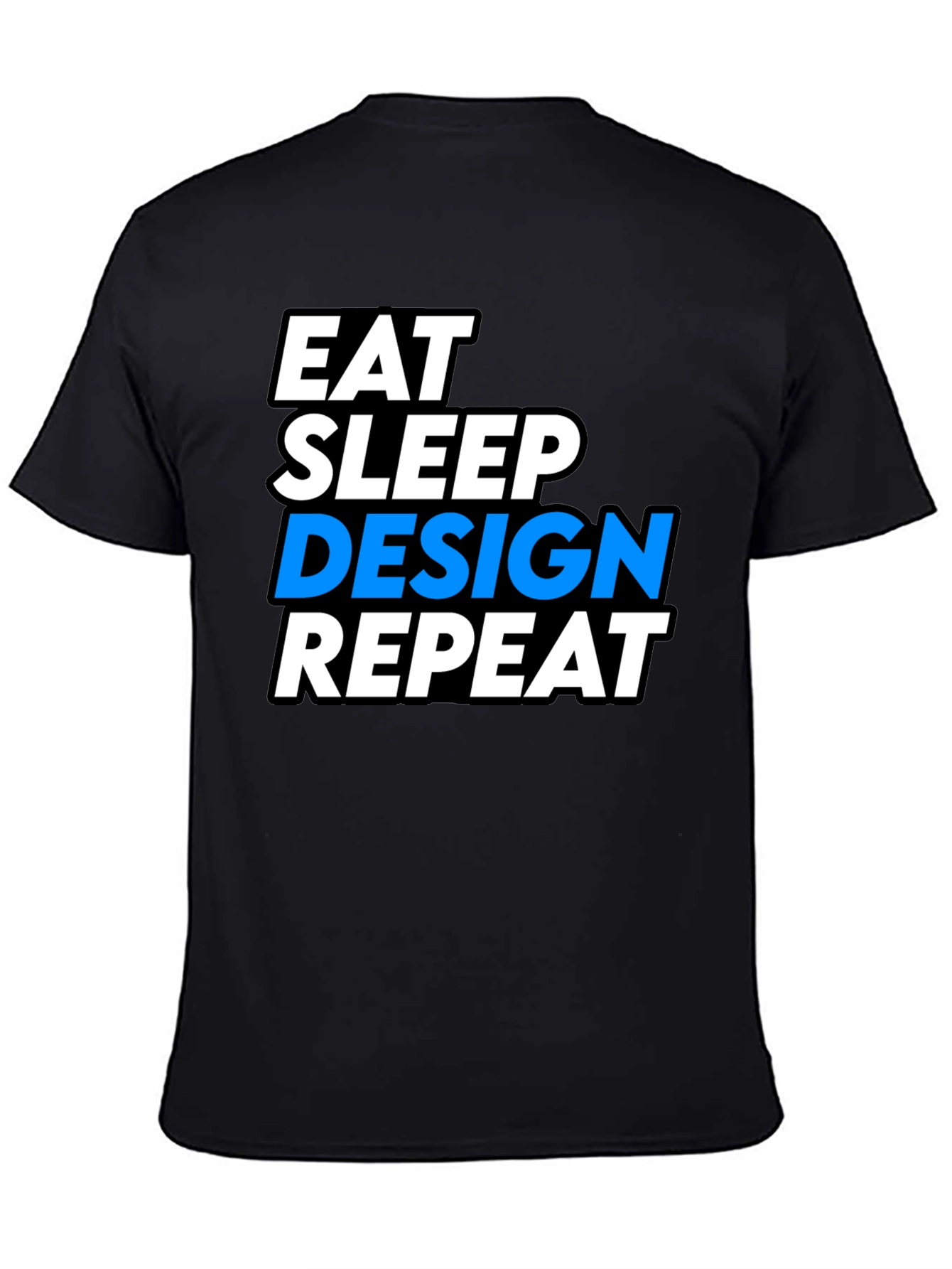Eat Sleep Design Repeat Black Graphic Tee