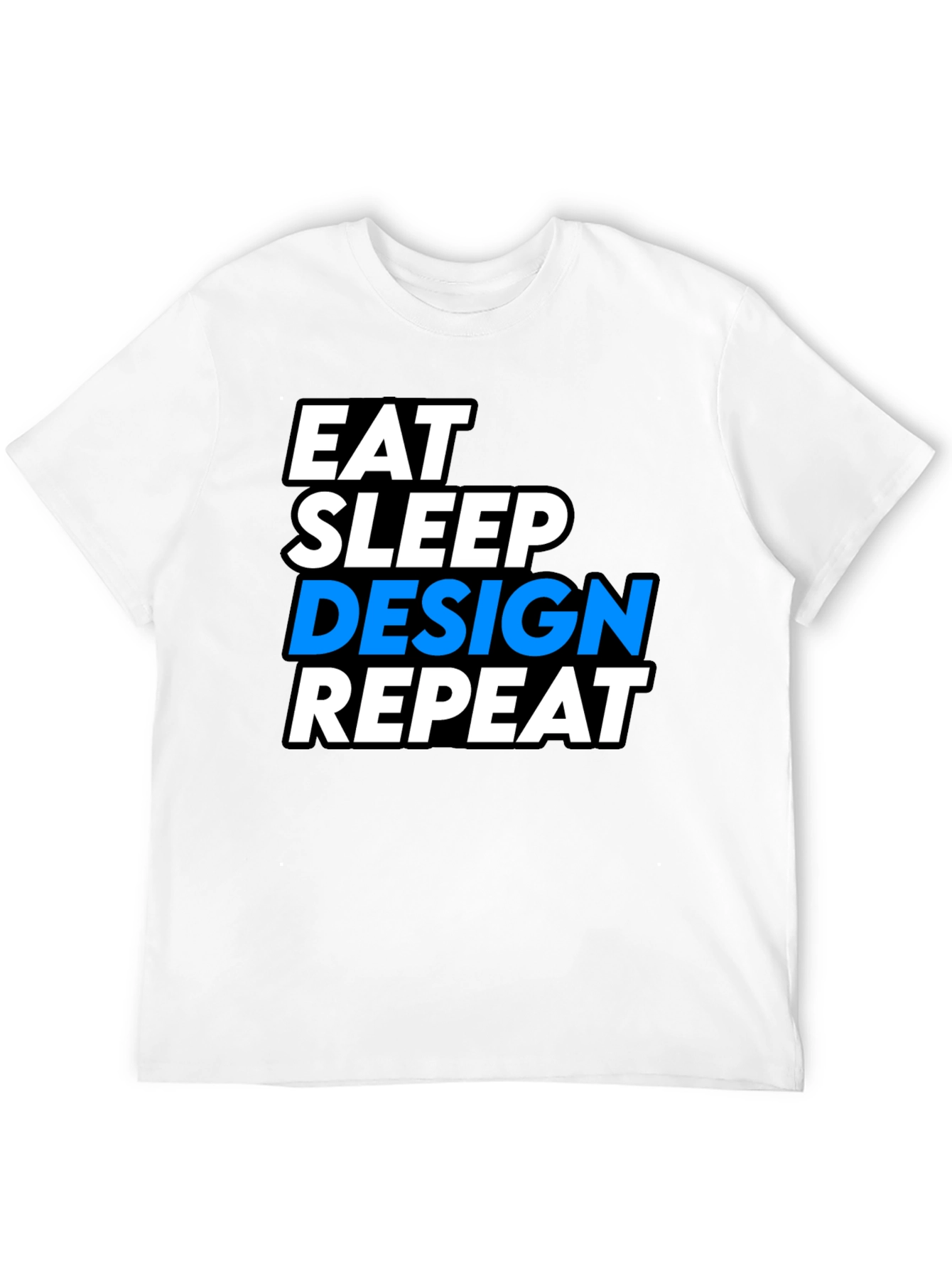 Eat Sleep Design Repeat Black Graphic Tee